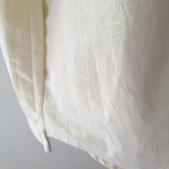 J. McLaughlin Button Front Shirt Metallic Iridescent Career Women Small - Picture 8 of 12